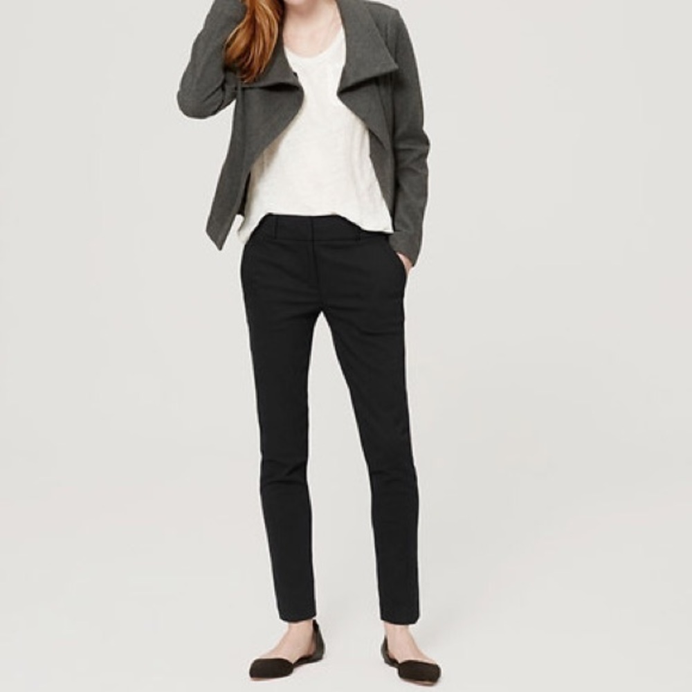 Loft Marisa Skinny Dress Pants Size 4 Navy